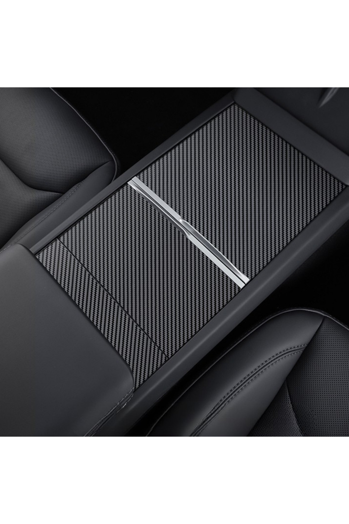 Red Lion parts TESLA MODEL Y JUNİPER/MODEL 3 HIGHLAND Orta Konsol Koruyucu Karbon Fiber Görünümlü Kaplama