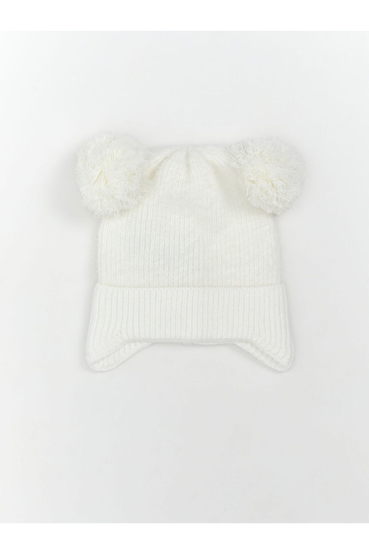 Pompom Detailed Baby Girl Beanie