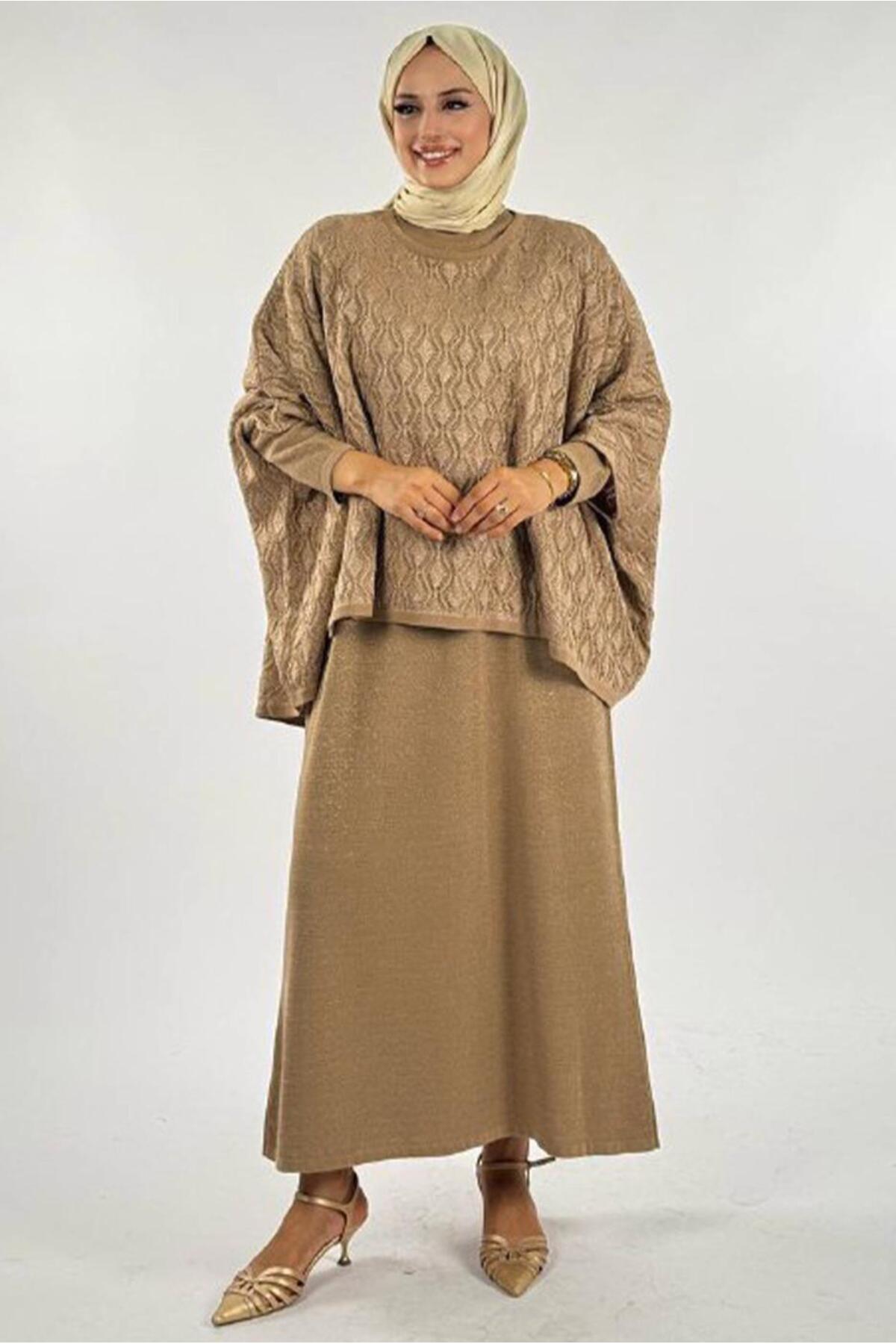 پانچو طرح‌دار زنانه از جنس سمور T 52381 TRENDTESETTÜR