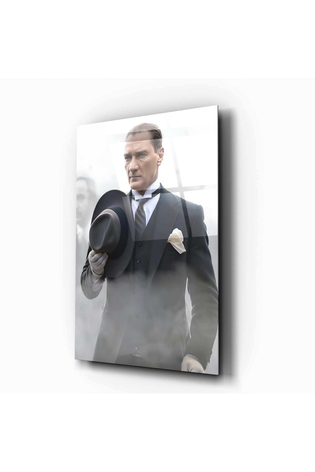 Atatürk Cam Tablo – Şık ve Modern Dekoratif Duvar Tablosu-Ev-Ofis-Okul Dekorasyon