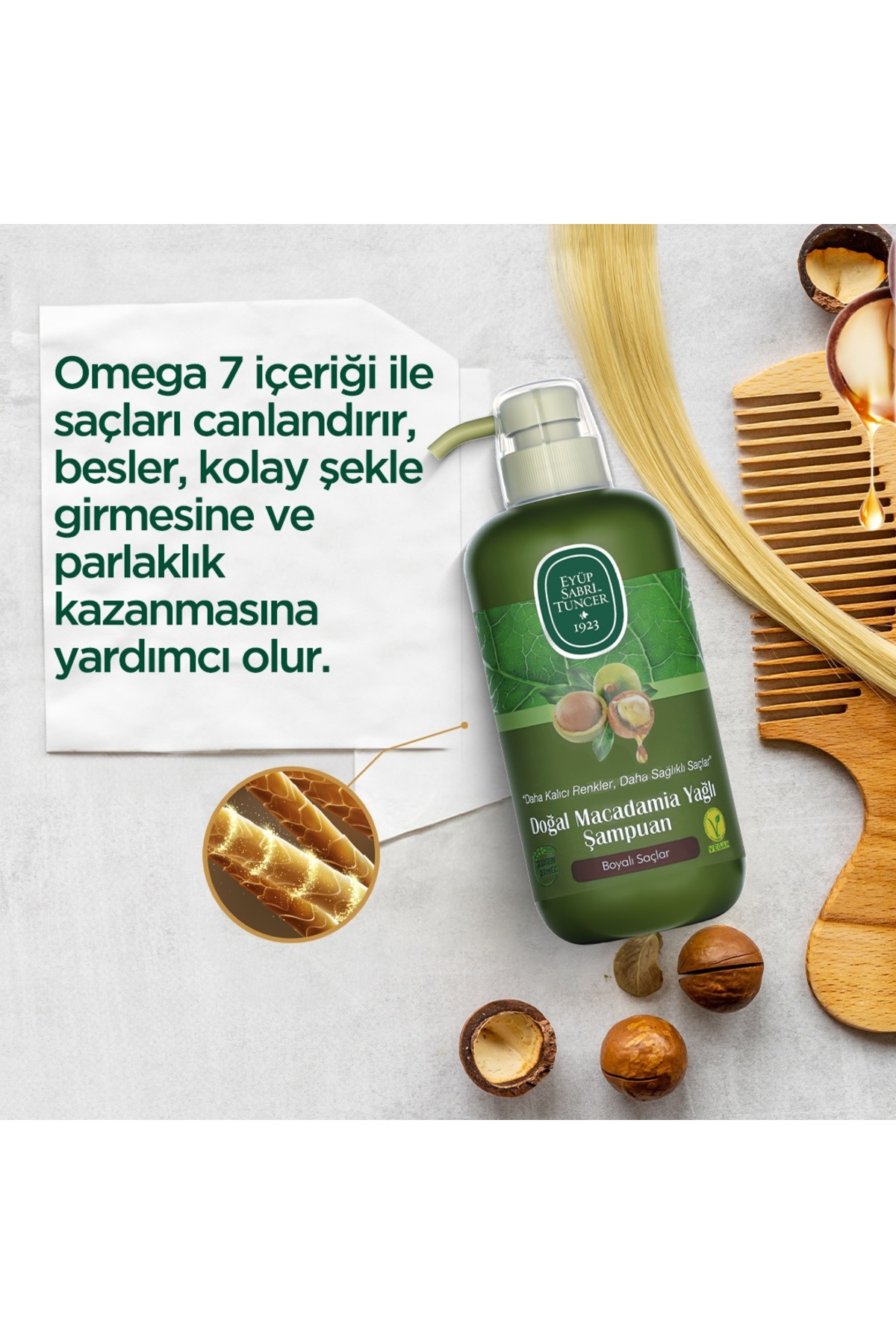 سری مراقبت از مو با روغن ماکادمیای طبیعی و تونر تمشک، بدون گلوتن — hpro-estseries058 — تصویر 7 از 8