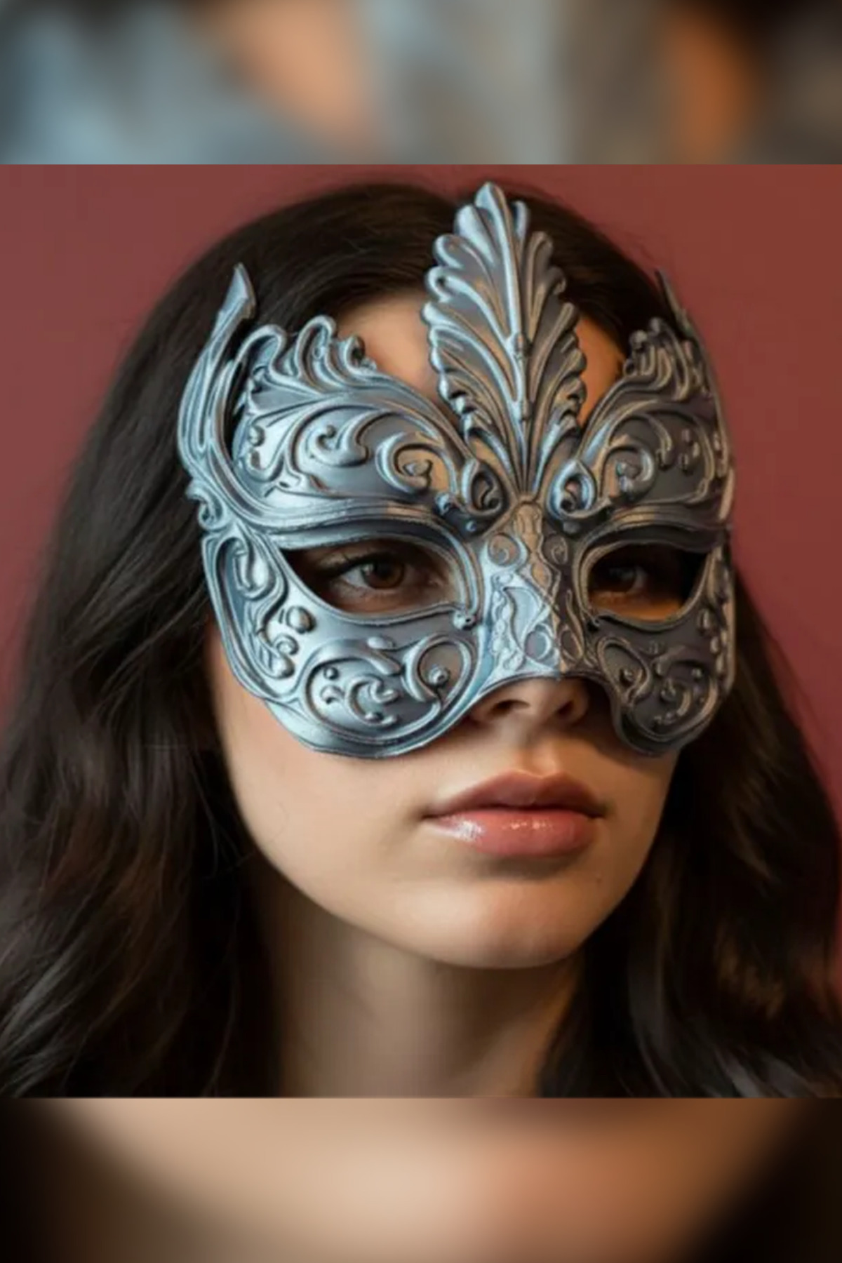 Genç 3D Elegant Maske – Şık Kostüm ve Parti Maskesi | Cadılar Bayramı & Masquerade Aksesuarı