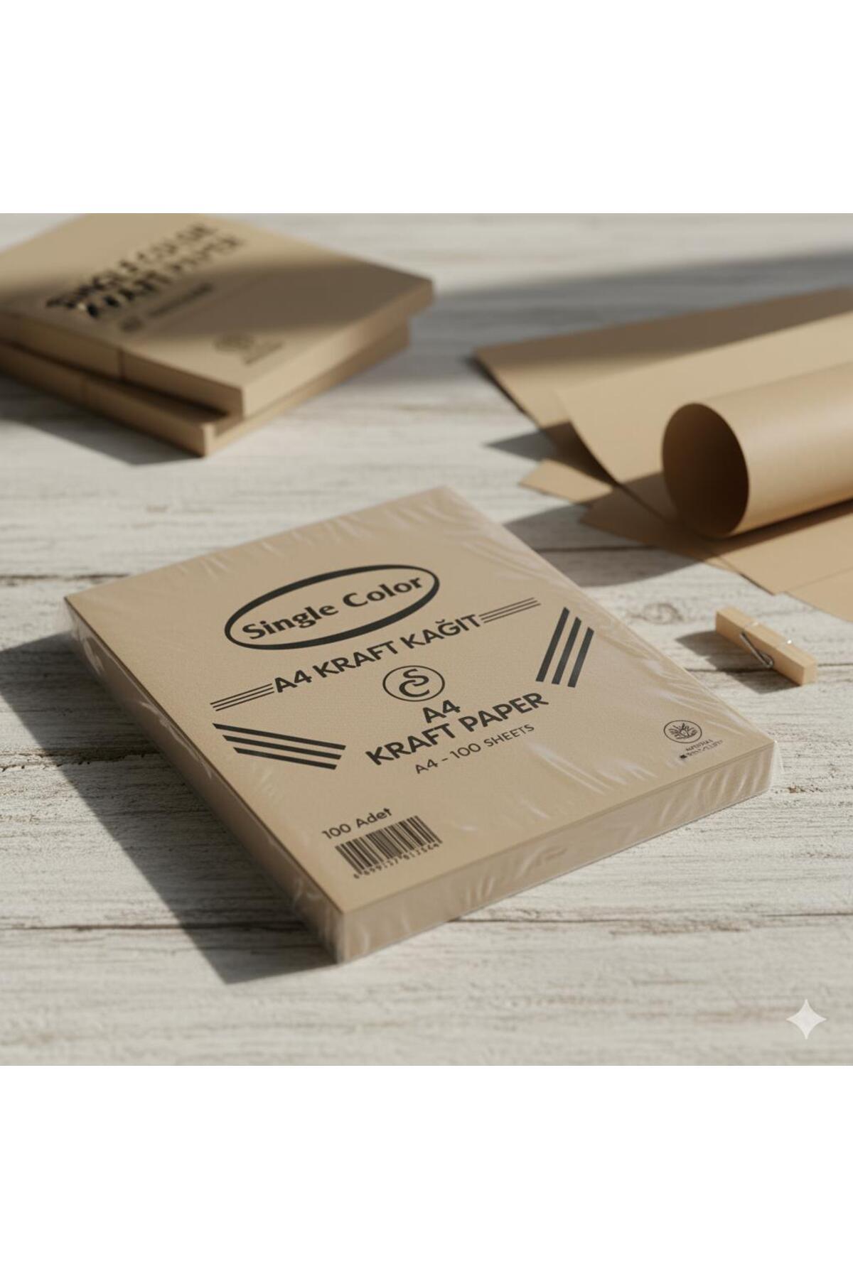 single color Kraft Kağıdı A4 100 lü Paket