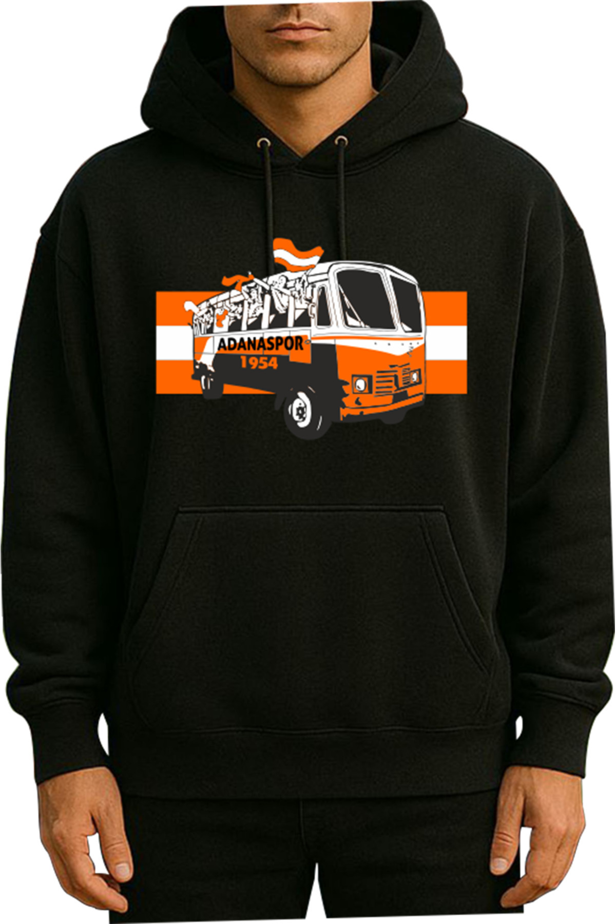 Bestteks DEPLASMANA GİDİYORUZ ADANASPOR UNISEX UZUN KOLLU KAPŞONLU