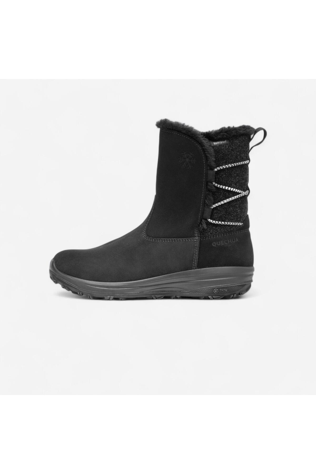 Decathlon Quechua Kadın Outdoor Kar Botu - Su Geçirmez - Siyah - NH500