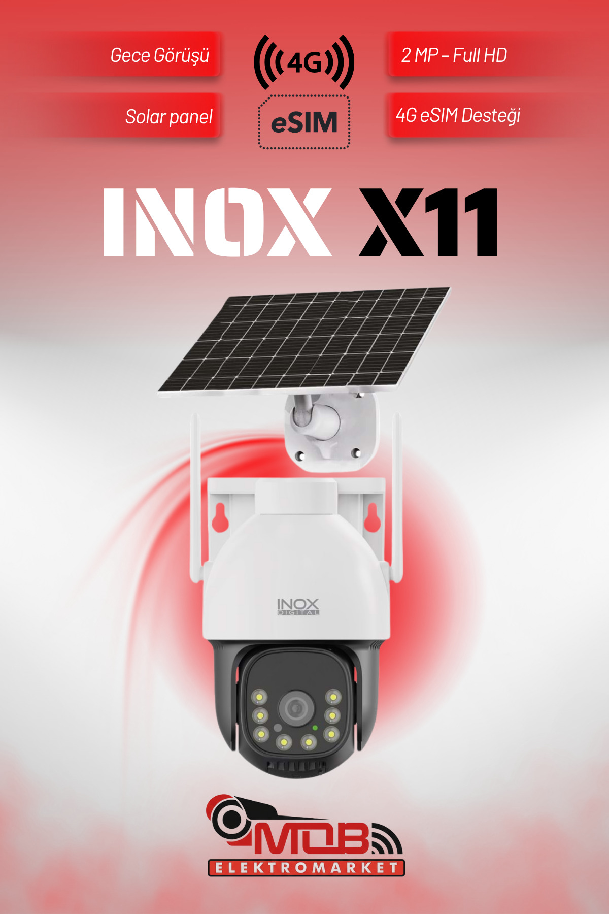 inoxdigital INOX-X11 2MP 4G ESİM DESTEKLİ SOLAR KAMERA - Fiyatı