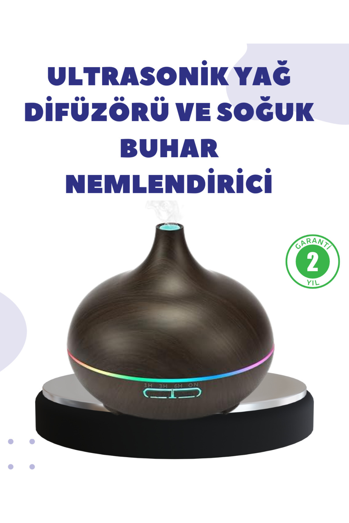 Bİ DÜNYA SHP Uçucu Yağ Uyumlu Renkli LED Işıklı Nemlendirici
