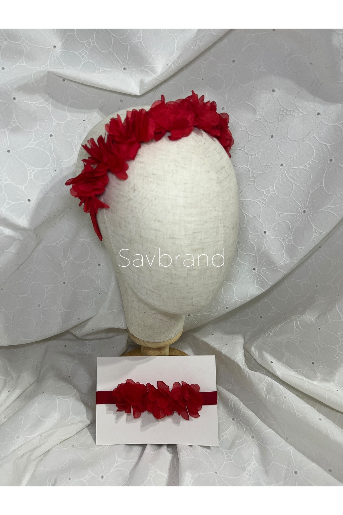 SavBrand Trendy Anne Kız Saç Aksesuarı Seti - Bebek Bandı + Kadın Tacı