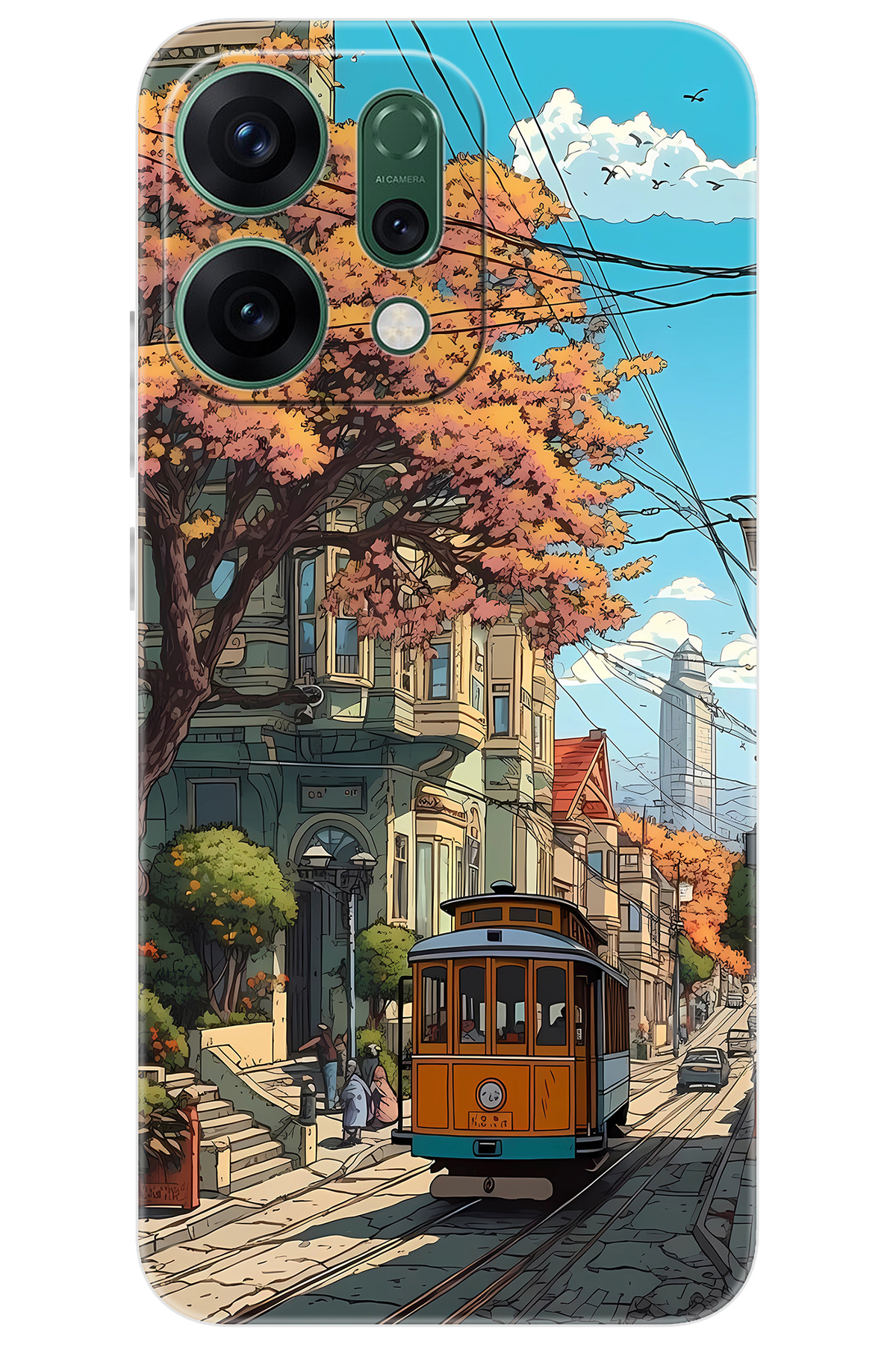 OPPO Reno 14 (CPH2737) Compatible Sheath Pattern Printed Silicone Tram NGO:645 CP-mEVR05f