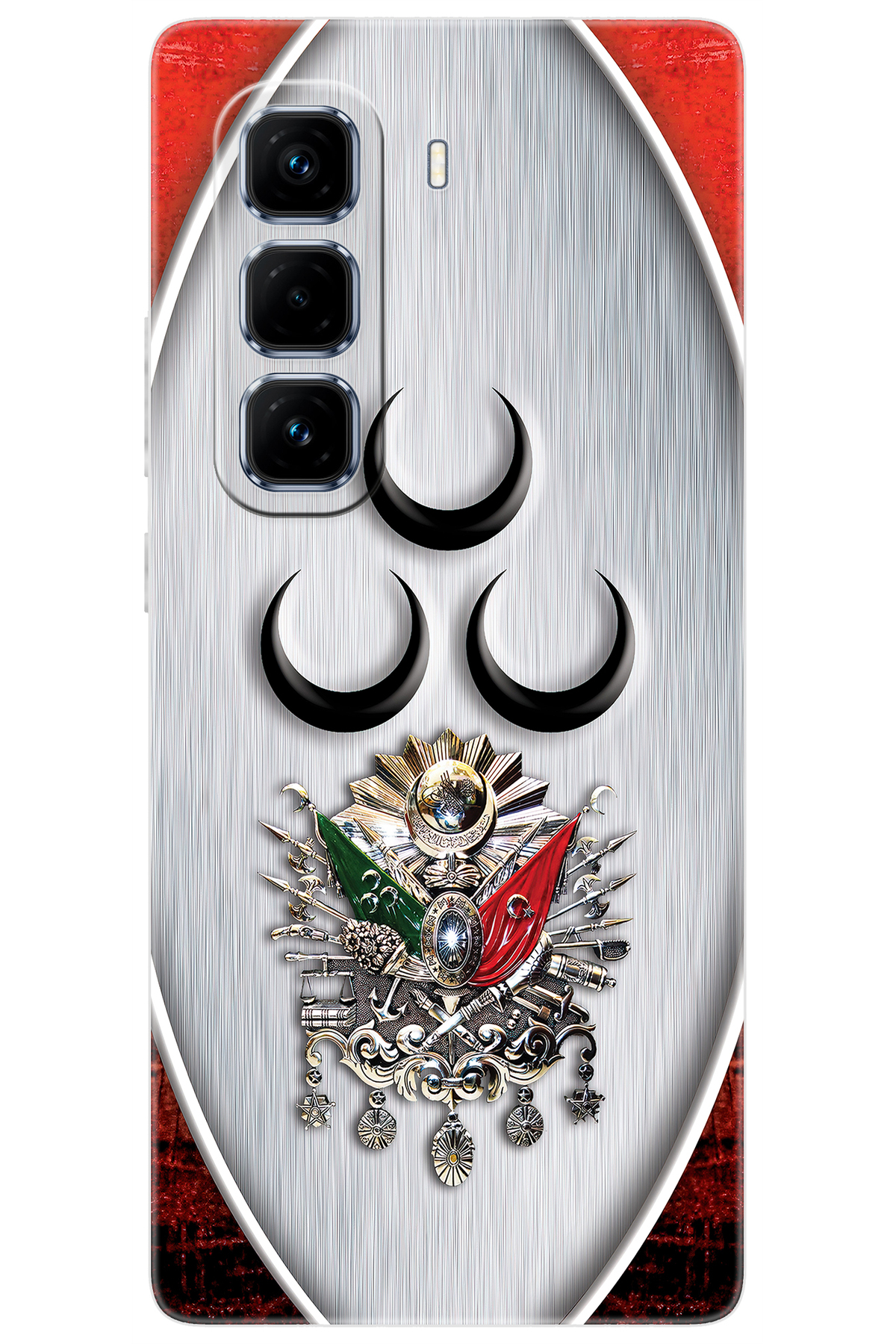 iNfinix Hot 50 PRO PLUS (X6880) Compatible Sheath Pattern Silicone Three Crescent Tugra Design NGO:425 CP-IOmUwU2