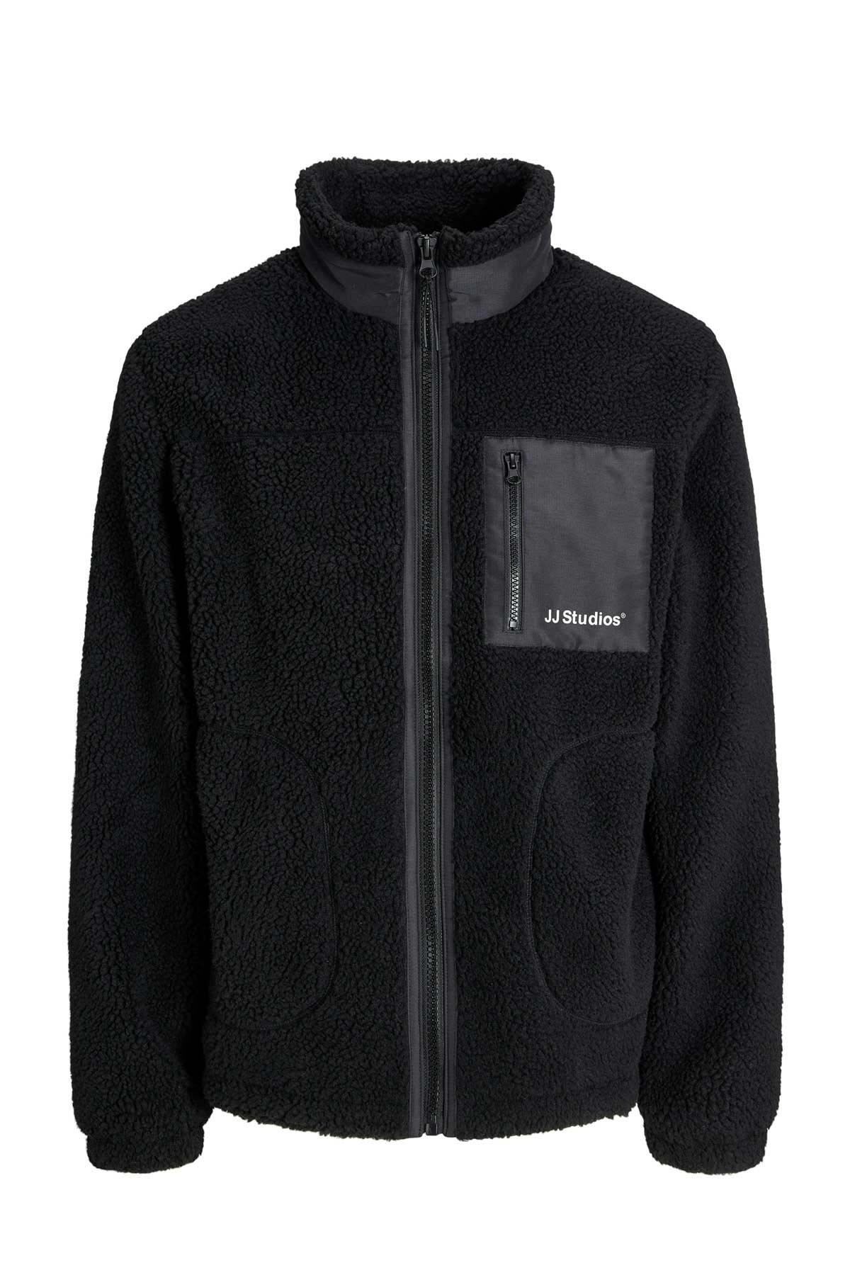 جک اند جونز کاپشن مردانه مشکی JJESOHO TEDDY JACKET NOOS
