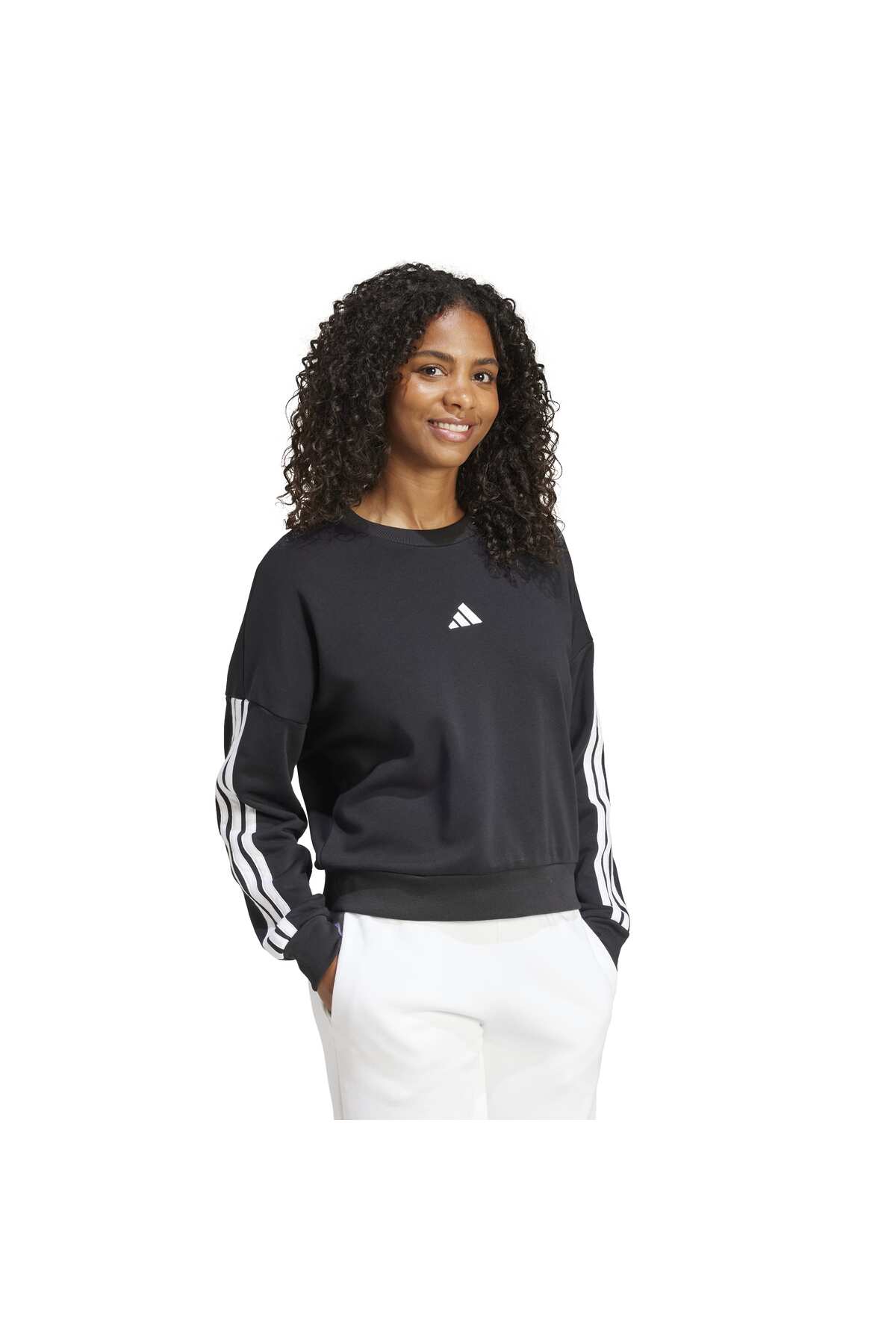 adidas  W 3S FT SWT Kadın Siyah Sweatshirt JE0016 - Görsel 2