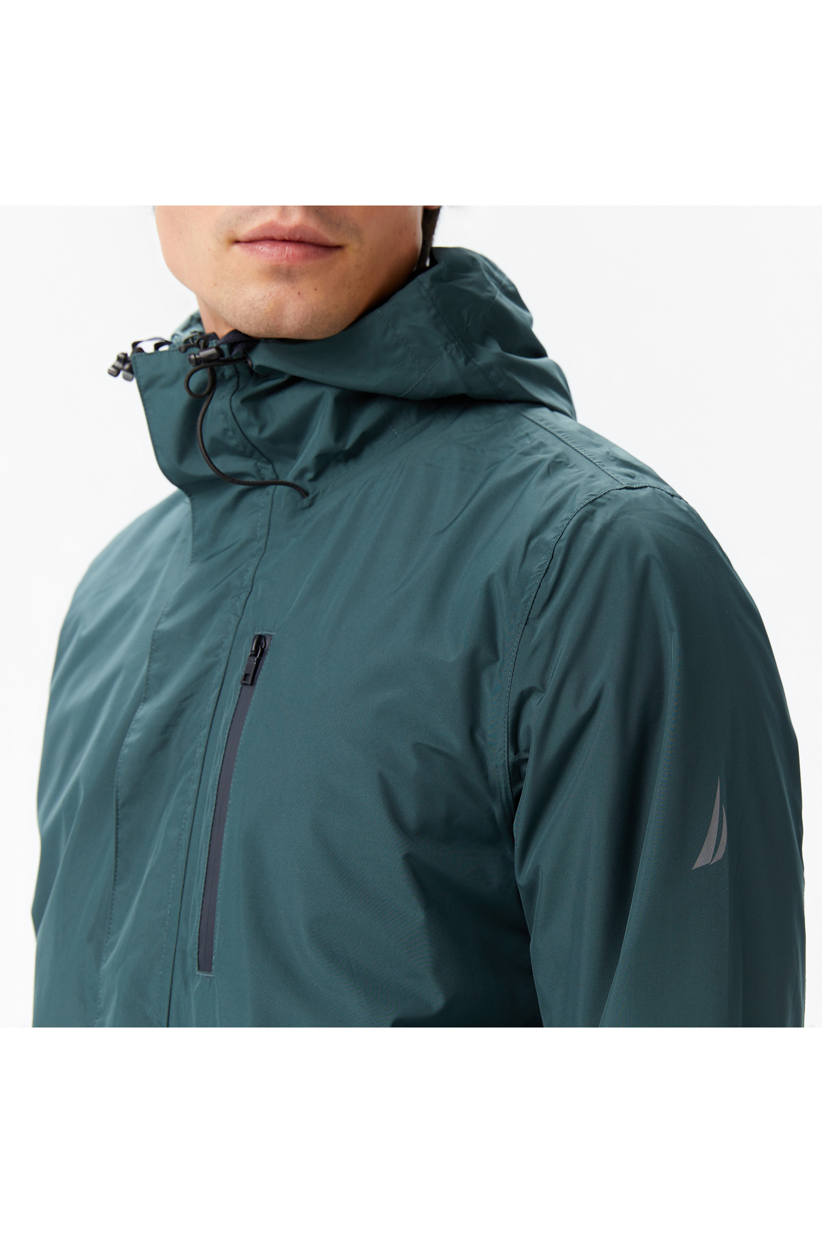 Nautica Erkek Yeşil Regular Fit Rain Breaker Yağmurluk görsel 5