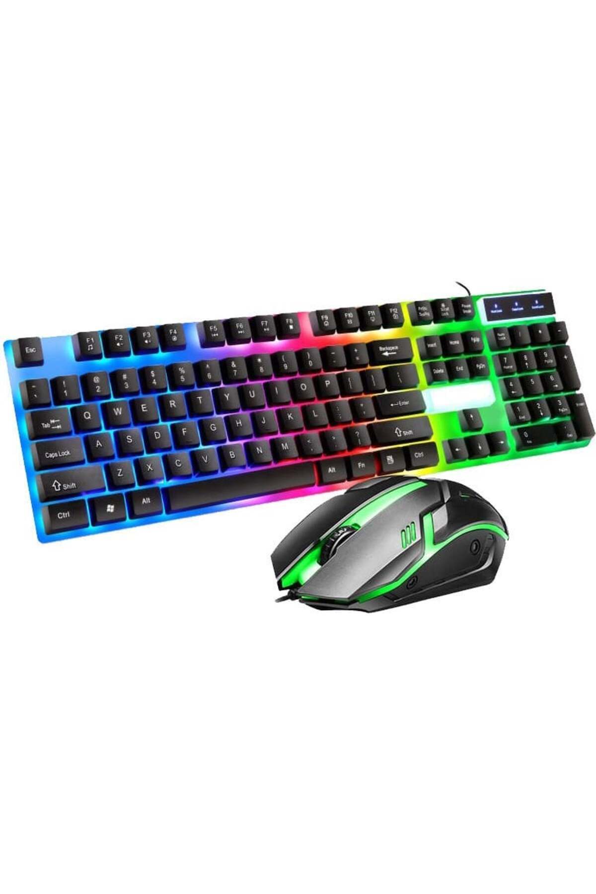 Gaming Aydınlatmalı Klavye + Mouse Q Set