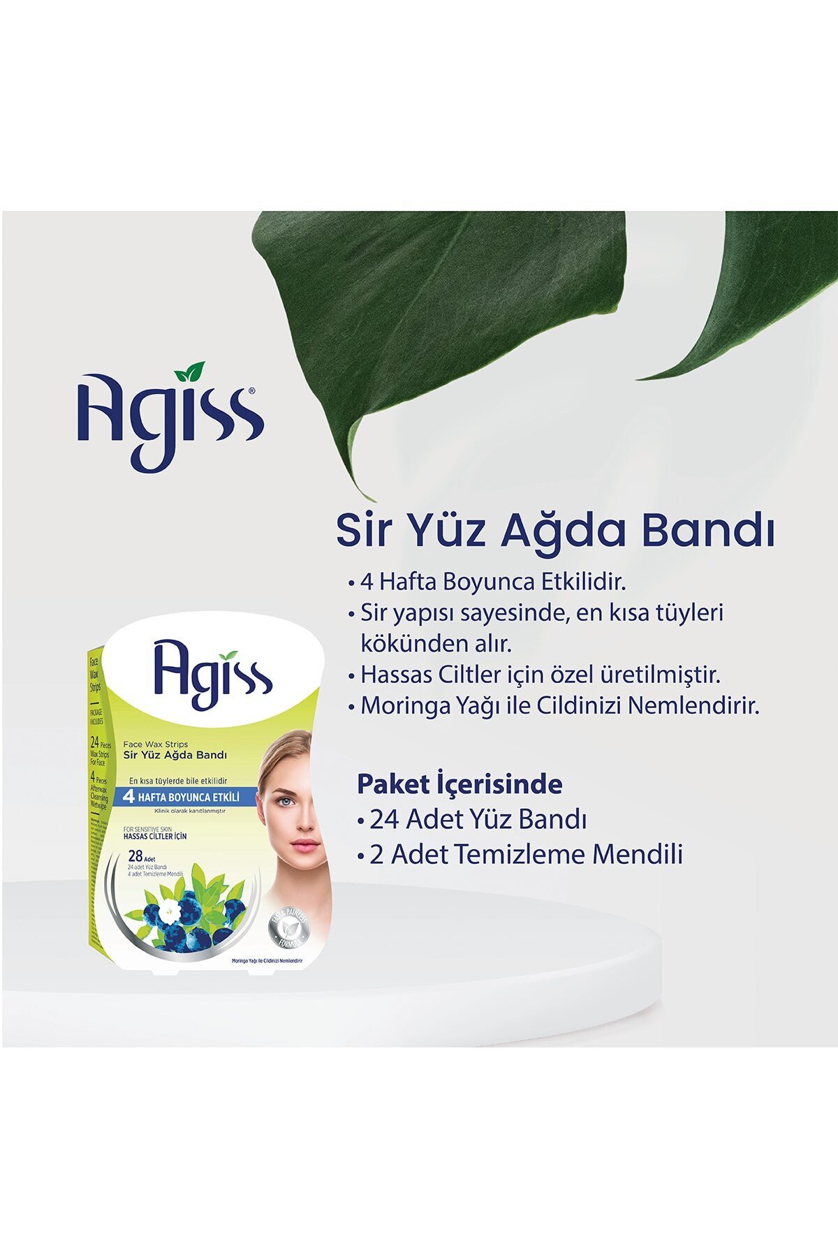GRATİS Agis Sir Yüz Ağda Bandı 28 Adet (Hassas Ciltlere)