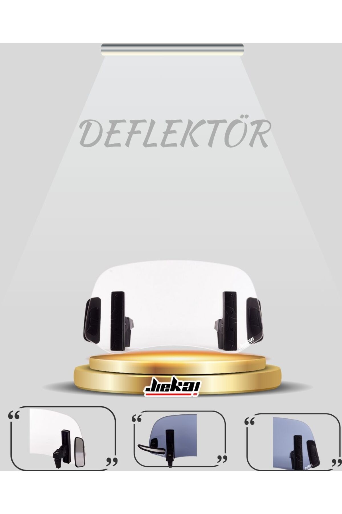 Jiekai DBS007 ORTA BOY Deflektör * ŞEFFAF * Dikiz aynalı Universal