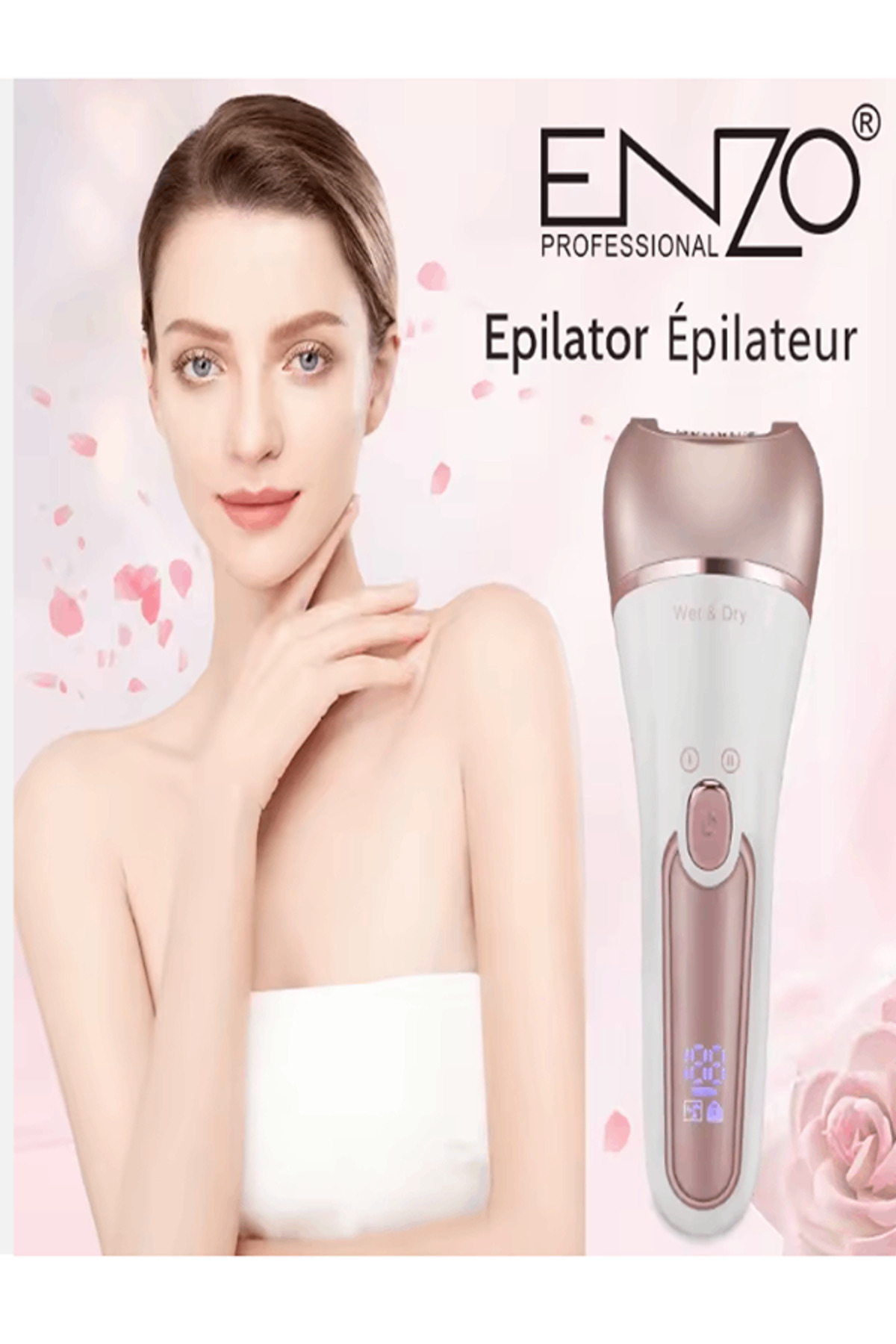 جهاز إنزو EN-5842 لإزالة الشعر 5 في 1 تشذيب وتنظيف للوجه والجسم خفيف ومحمول ⚡