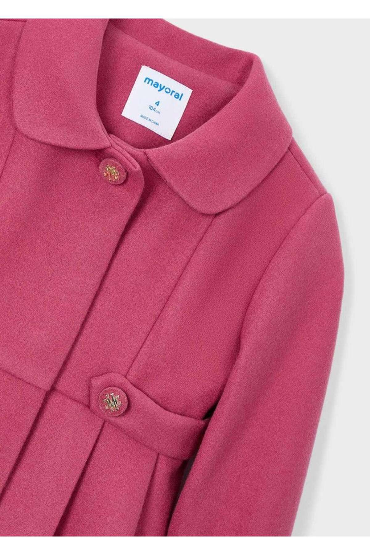 Mayoral Kaşe Kız Kaban - Fuşya fotoğrafı 4 (önizleme)