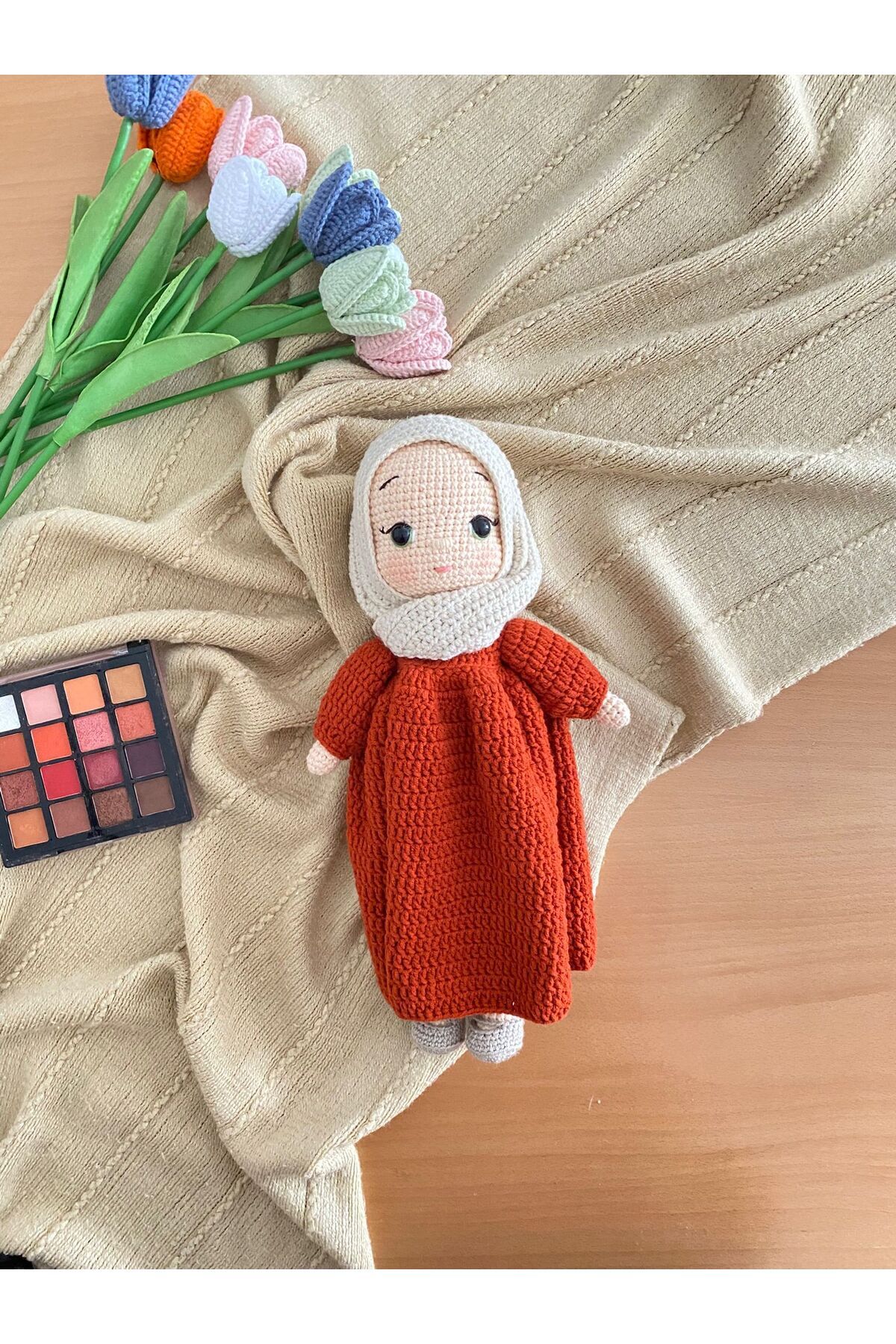 Masal Gurumi AMİGURUMİ TESETTÜRLÜ BEBEK ORGANİK OYUNCAK KIZ ÇOCUK OYUNCAK