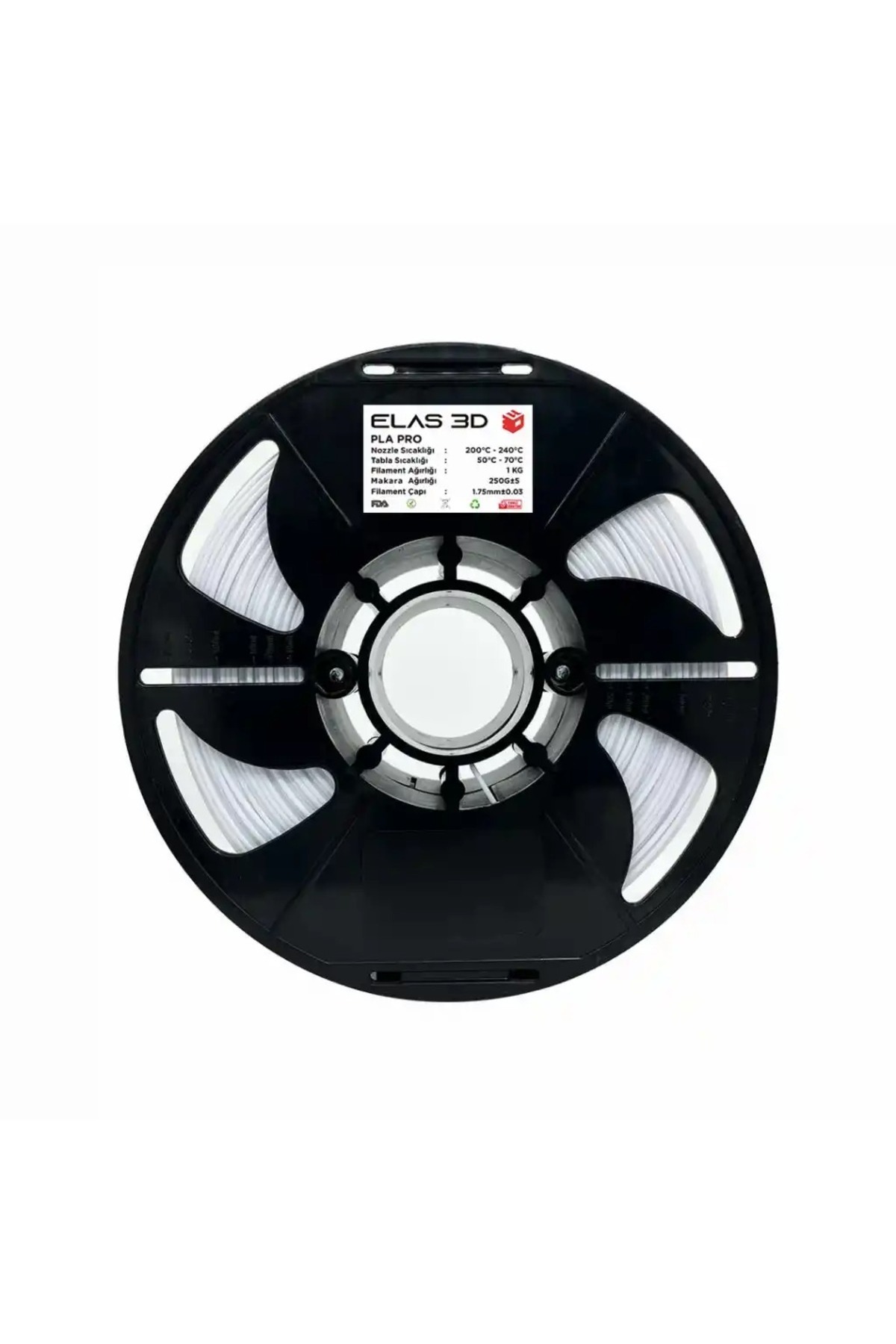 ELAS3D Elas 3D Beyaz PLA Pro Filament - 1.75mm - 1 Kg