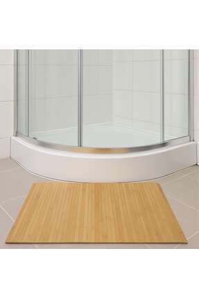 dyris 45x70 Doğal Bambu Kaymaz Mat – Banyo, Balkon, Sauna ve Spa Kullanımı İçin