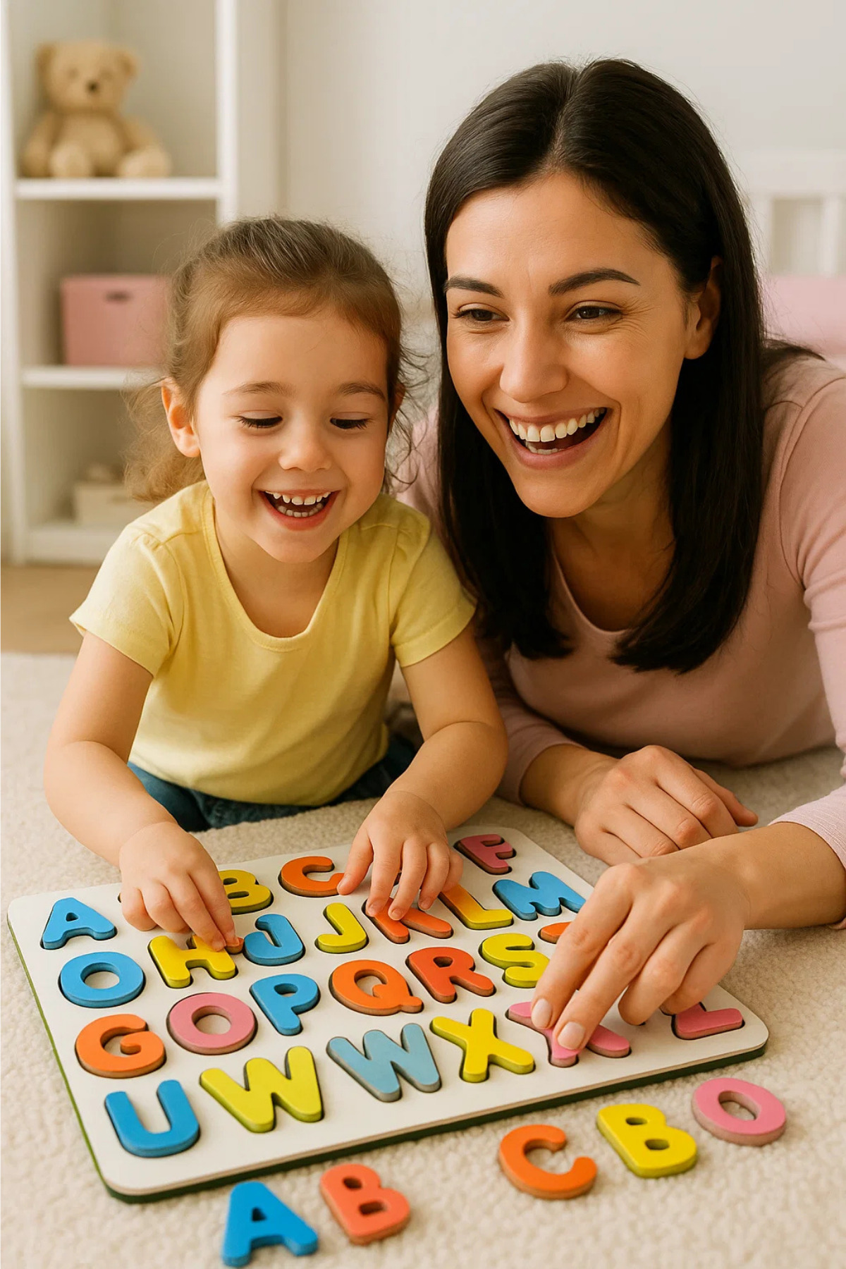 Eavrasya Ahşap İngilizce Alfabe Puzzle Seti - Büyük Küçük Harf Eğitici Montessori Zeka Oyuncağı fotoğrafı 7 (önizleme)