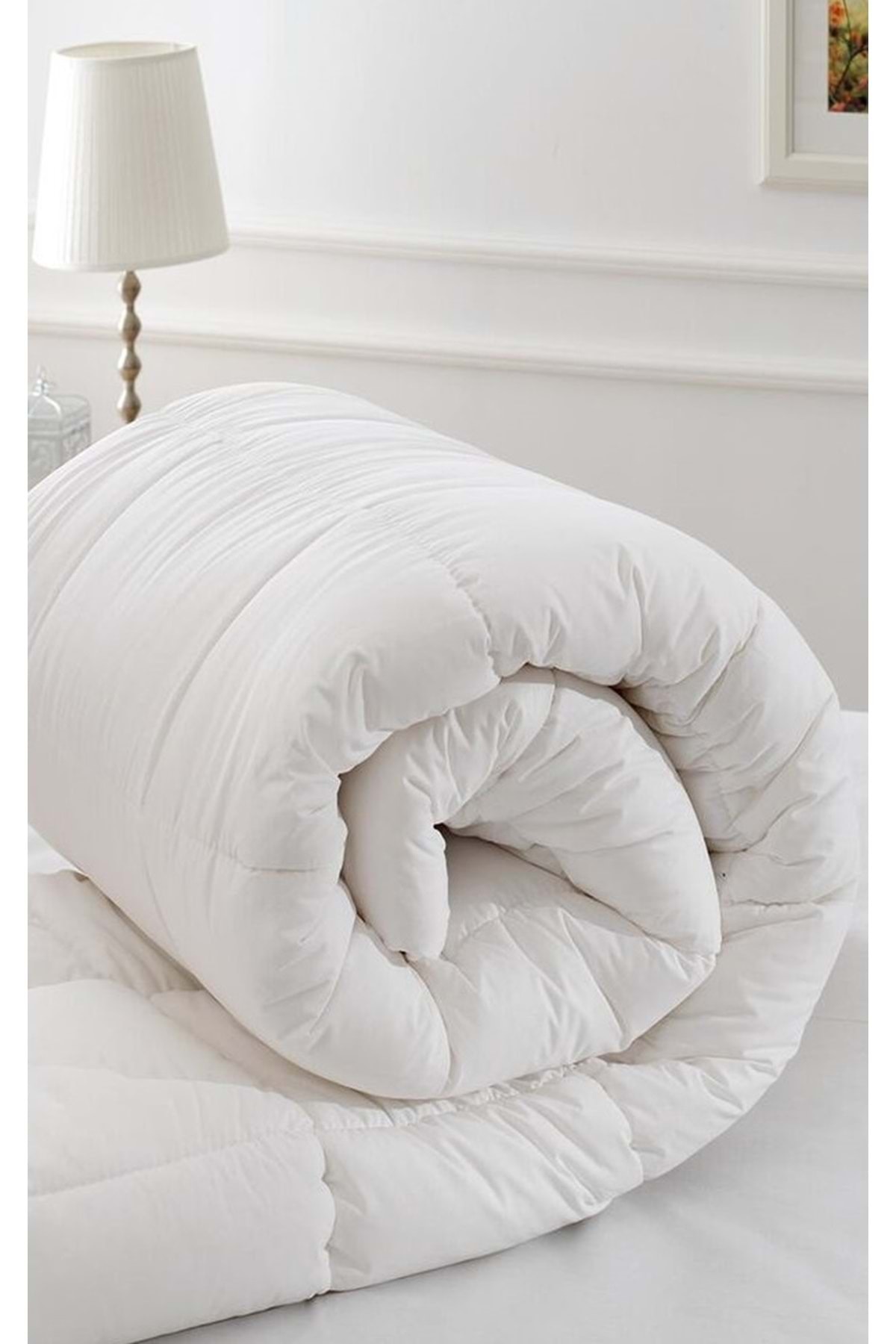 Özdilek Ranforce Pamuk Kumaş Çift Kişilik Silikon Yorgan-Krem