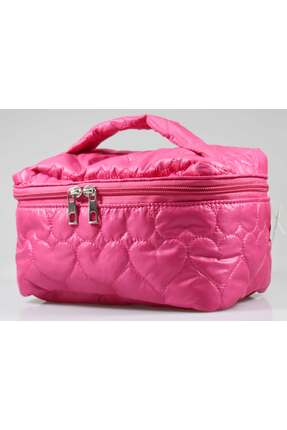 4nio PEMBE KALPLİ KAPİTONE MAKYAJ ÇANTASI