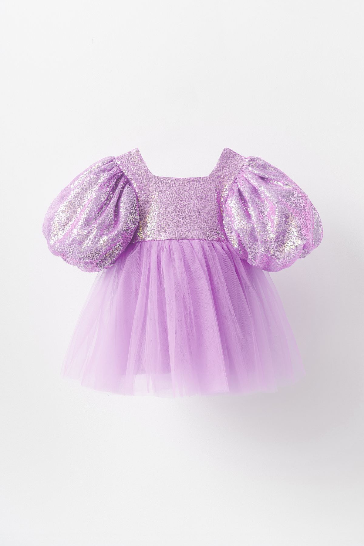 Banamio Vera Balon Kollu Tüllü Pul Payet Kabarık Özel Gün Elbisesi fotoğrafı 2 (önizleme)