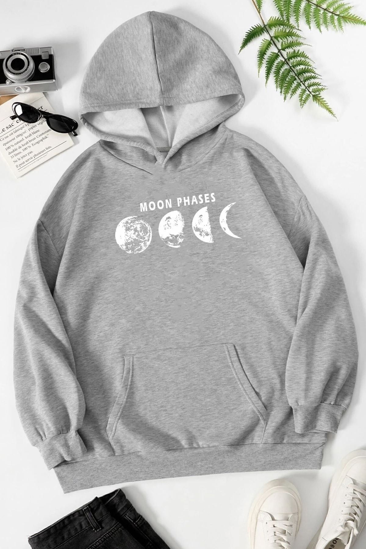 trendypassion Unisex Moon Phases Printed Sweatshirt