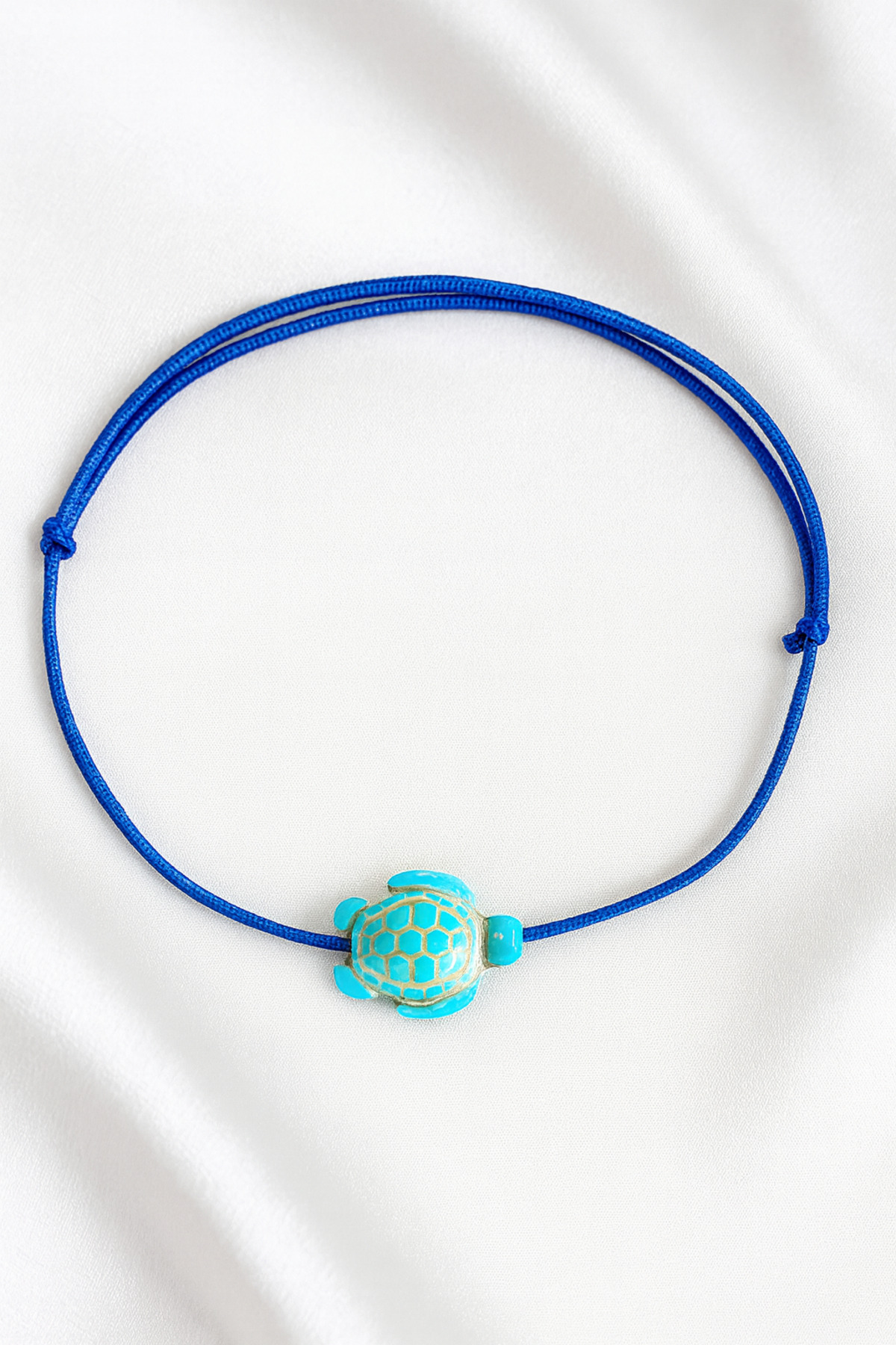 Femenino Sıkma Doğal Taş Kaplumbağa Figürlü Ayarlanabilir İp Halhal