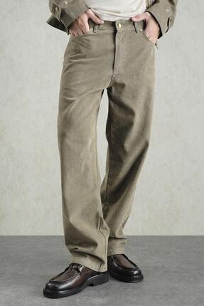 GIESTO GOLD AKSESUAR DETAYLI HAKİ PANTOLON
