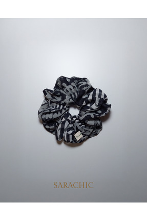 SARACHIC Zebra Desenli Scrunchie