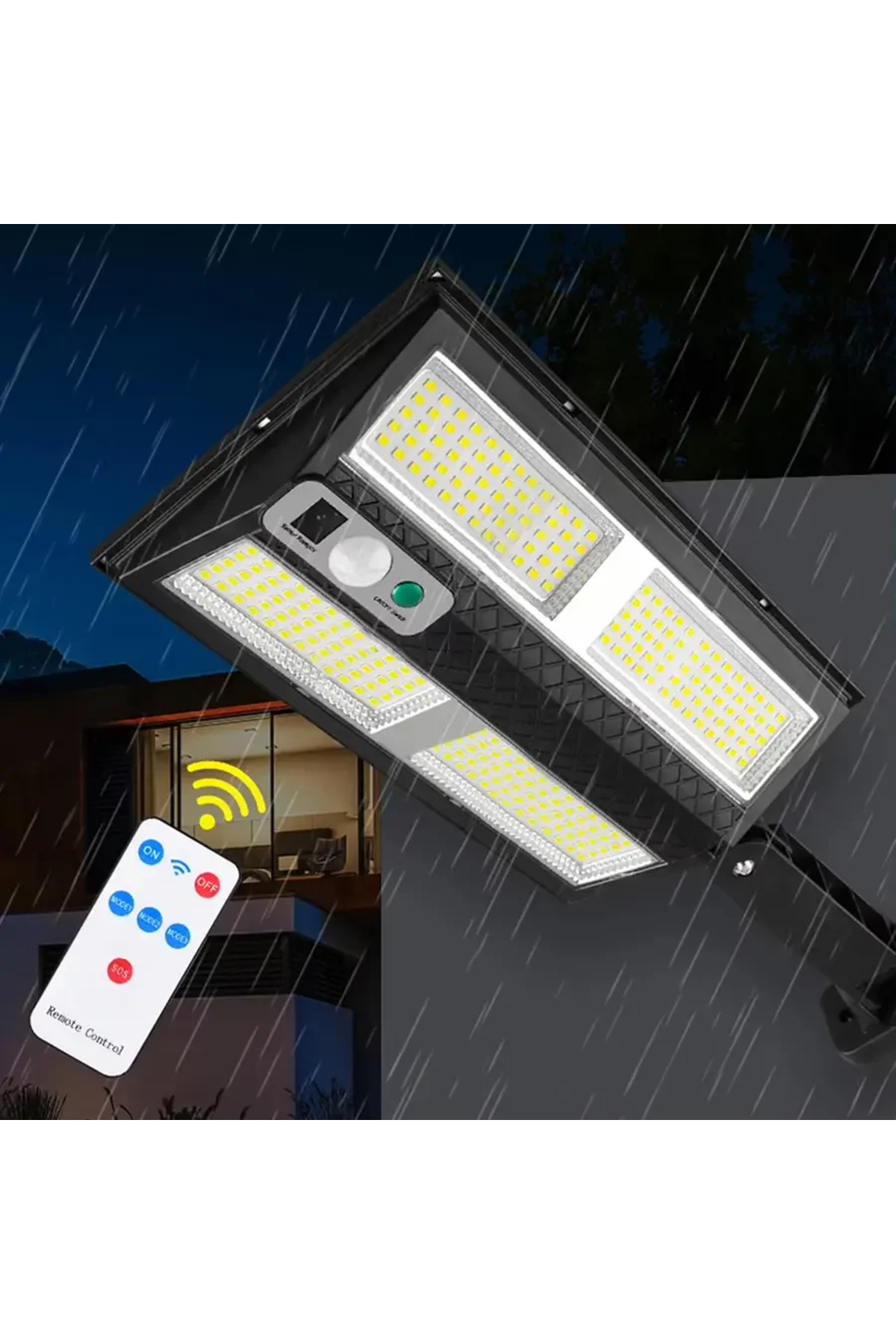 NETWORK ART Hareket Sensörlü Ip65 Güneş Enerjili Led Spot Kumandalı (5193)