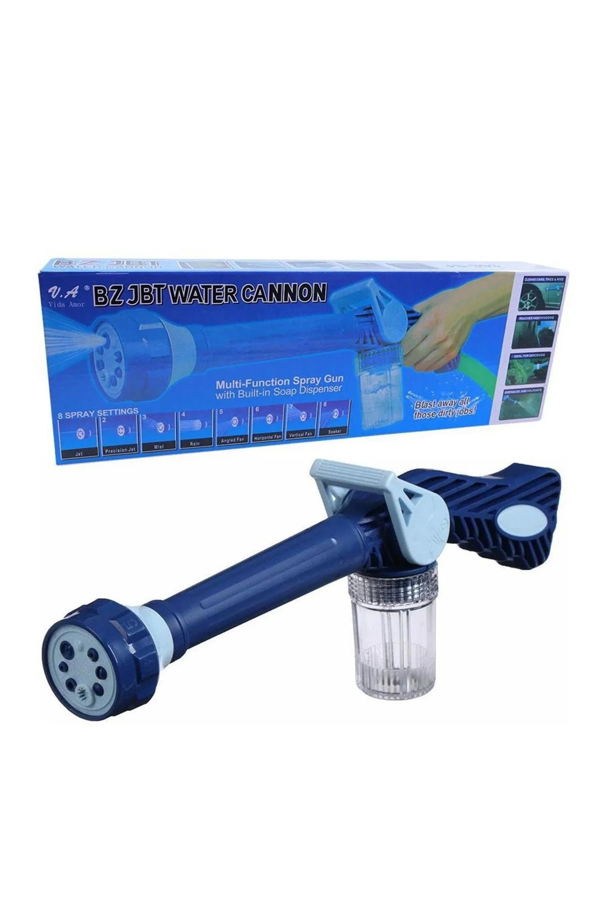 Go İthalat Otomobil Yıkama Sulama Fonksiyonlu Su Püskürtme Tabancası Deterjanlı Akıllı Tayzikli Basınç