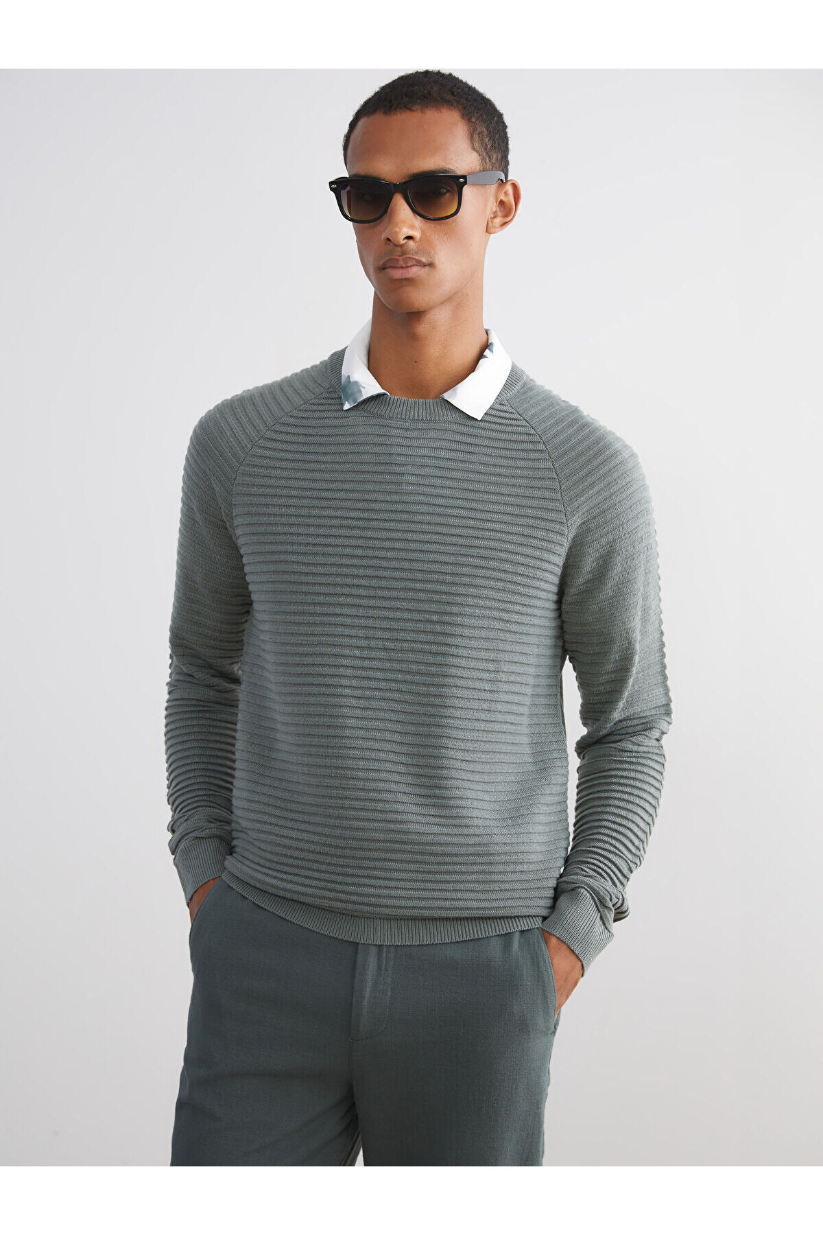 ال سی وایکیکی ژاکت بافتنی مردانه یقه گرد فصل جدید