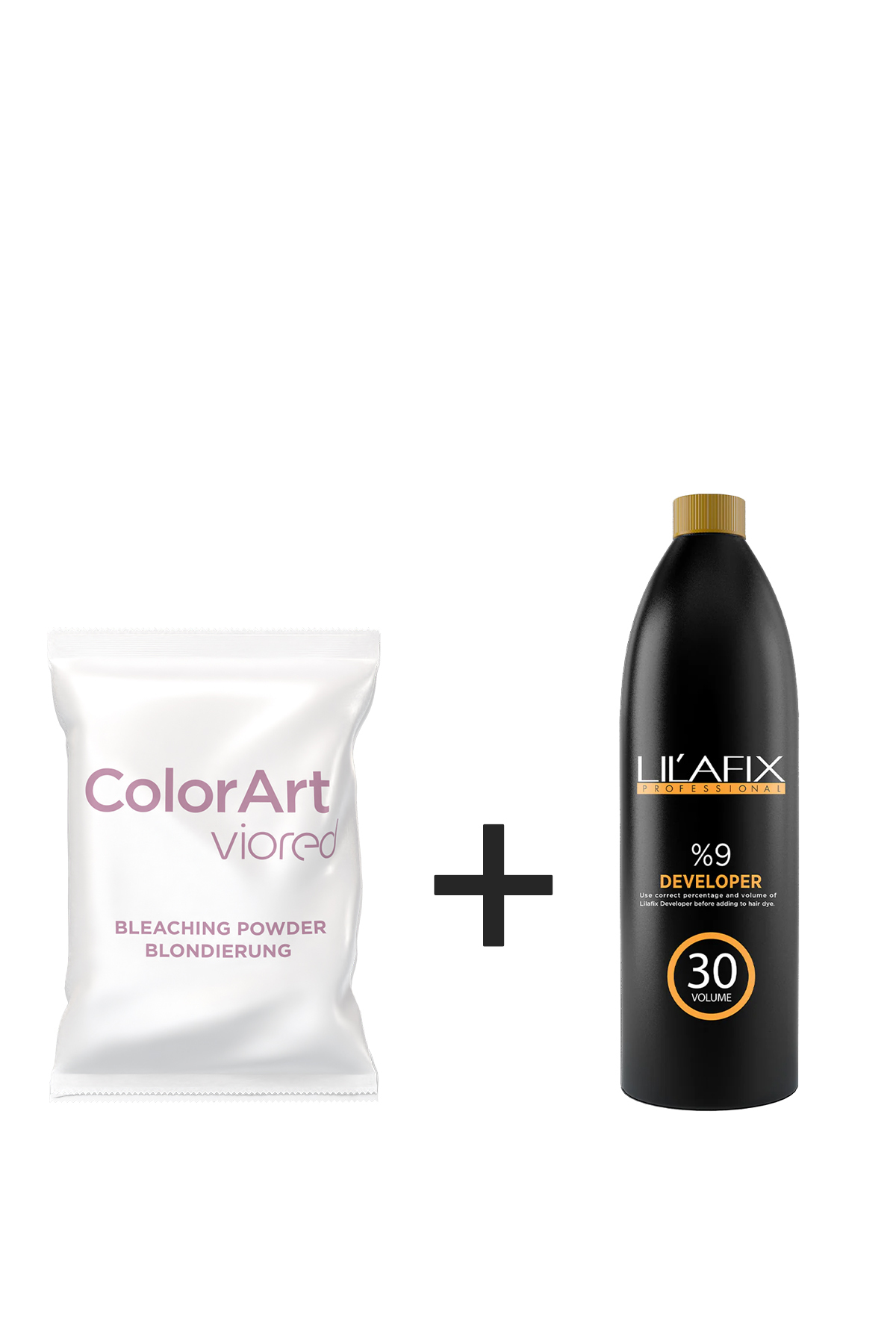 2'li Paket Color Art Oryal Beyaz 500 gr - Lilafix Oksidan 1000 ml 30V — vioredbeyaz+lilafix30v