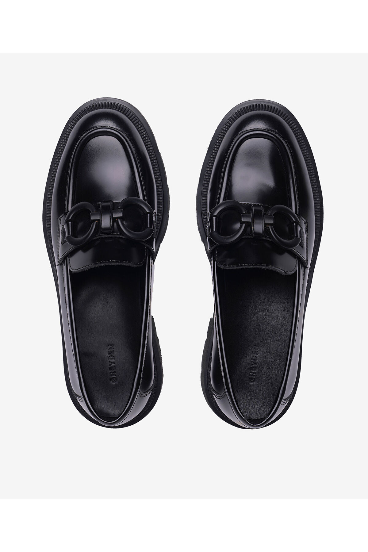 Greyder  Kadın Siyah Hakiki Deri Loafer Ayakkabı 5K2CA35160 - Görsel 5