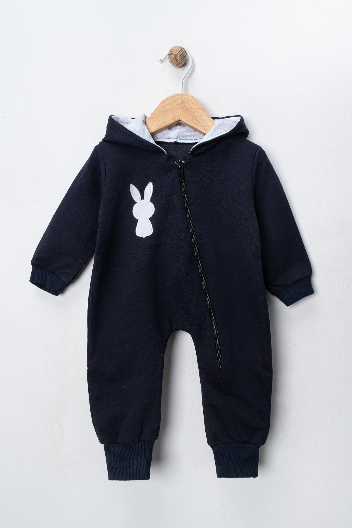 Pırlanta baby Sevimli Tavşan Desenli Fermuarlı Bebek Tulumu 7 RENK fotoğrafı 2 (önizleme)