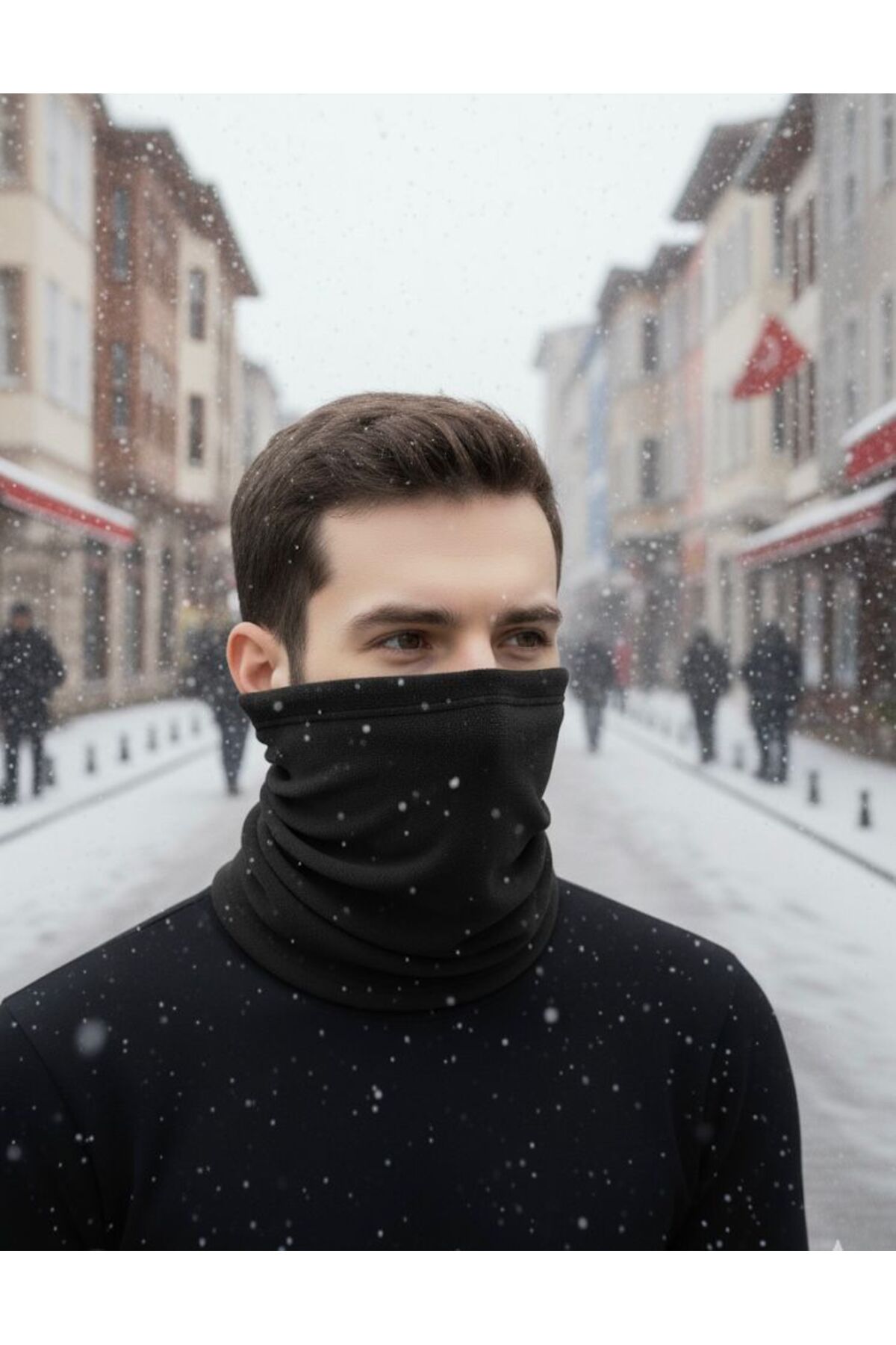 Genel Markalar Siyah Polar Boyunluk Bere görsel 2