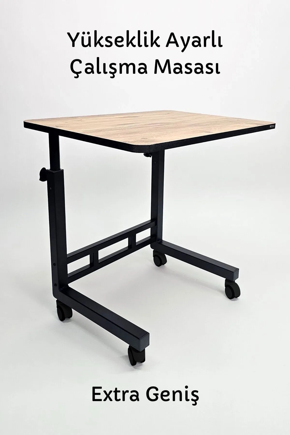 Forada Home & Style Yükseklik Ayarlı MDF Laptop Ders Çalışma Masası (50x70 cm MDF Tablalı / Tekerlekli)