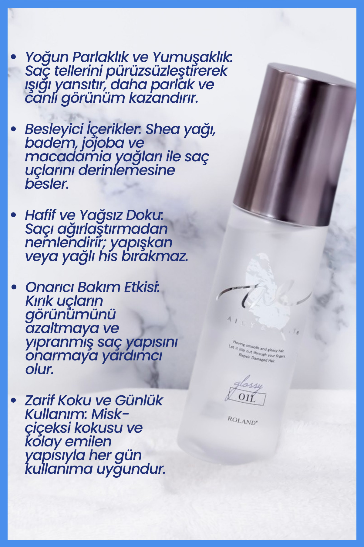 Airy&Easy Glossy Repair Oil Onarıcı ve Besleyici Saç Bakım Yağı — CR140819 — تصویر 2 از 6