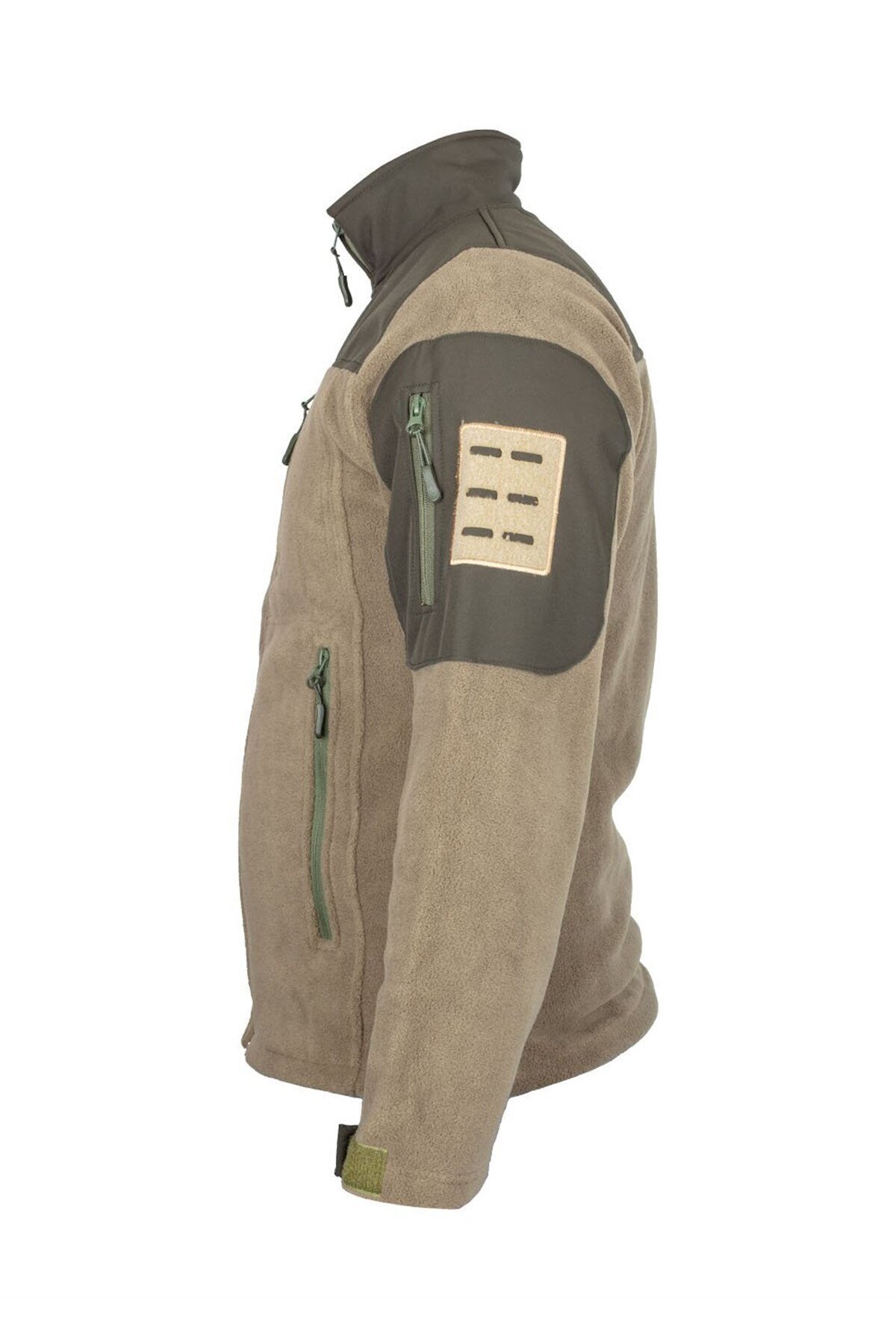 Ö ÖZMERT ASKERİ MALZEME Outdoor Polar Mont Softshell Su Geçirmez Omuz Kısım Haki görsel 2