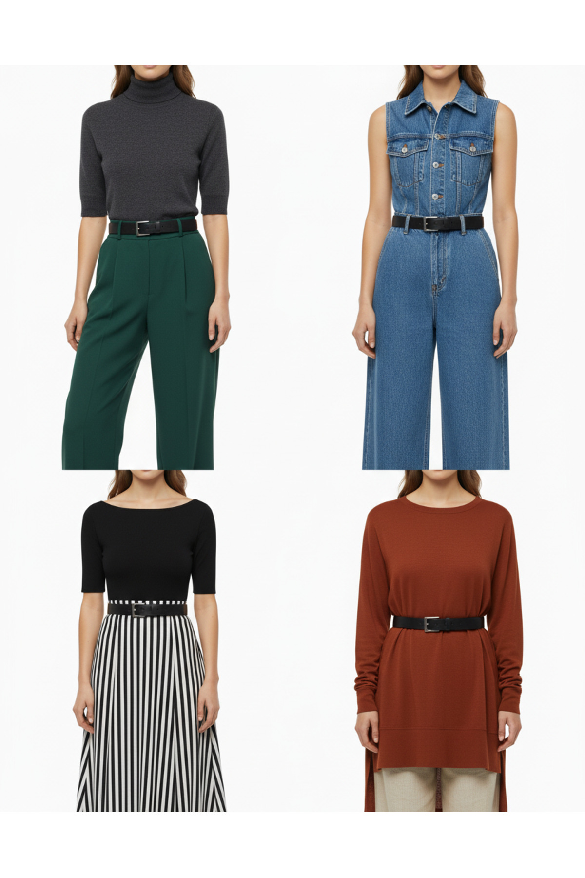 genuine leather company eds  EDS KADIN SİYAH KEMER - Görsel 5