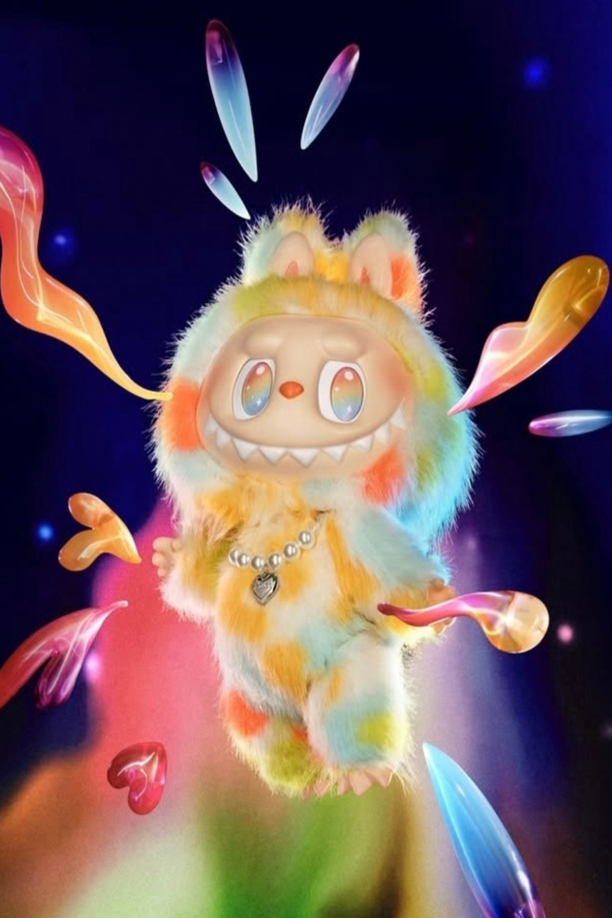 Pofika Labubu En Yeni Nesil Seri Renkli Kolyeli Kutulu Labubu Süprize Paket 1 ADET