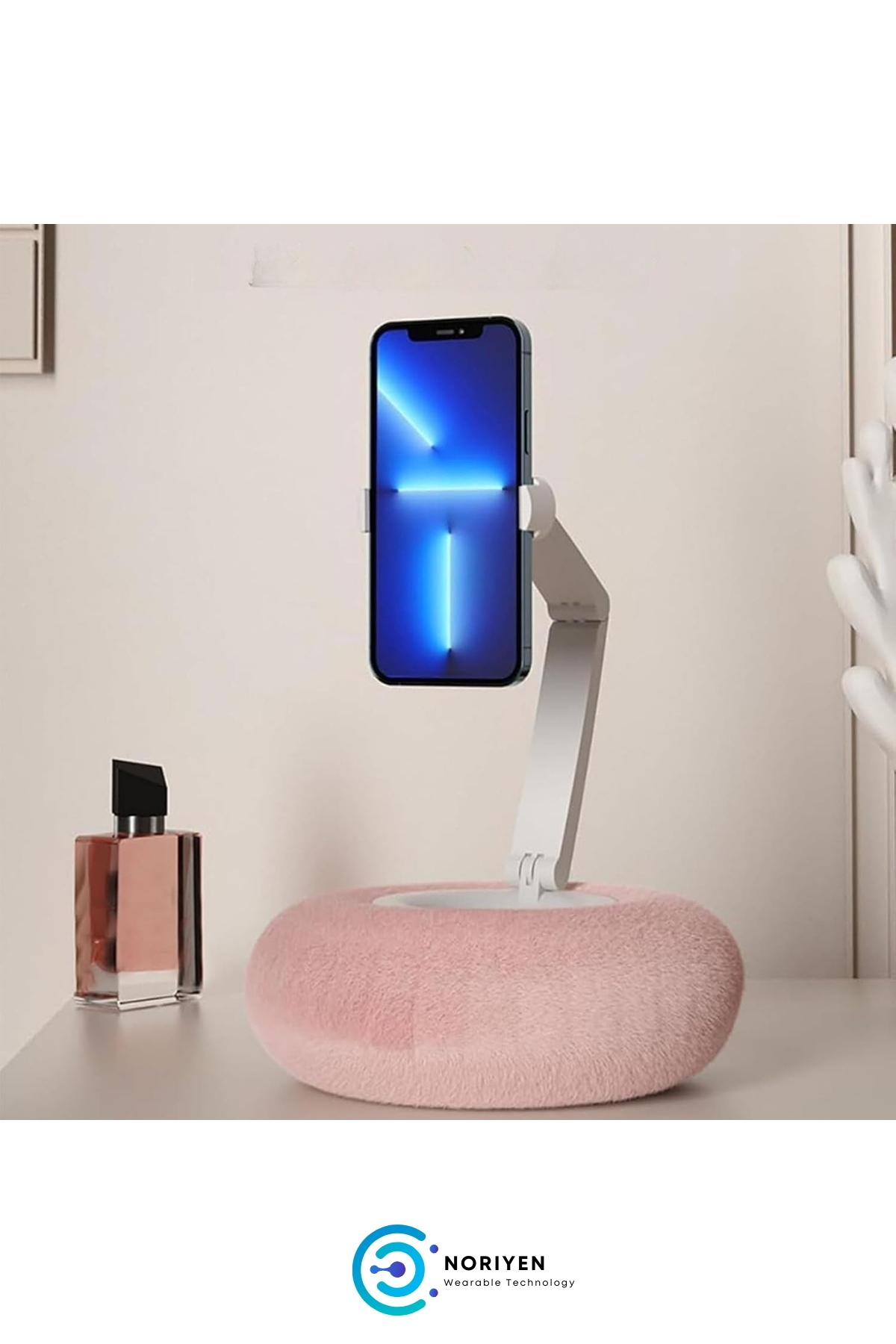 Peluş Yastık 360 Derece Rotasyon Yükseklik ve Açı Ayarlanabilir Telefon & Tablet Tutucu Şık Stand