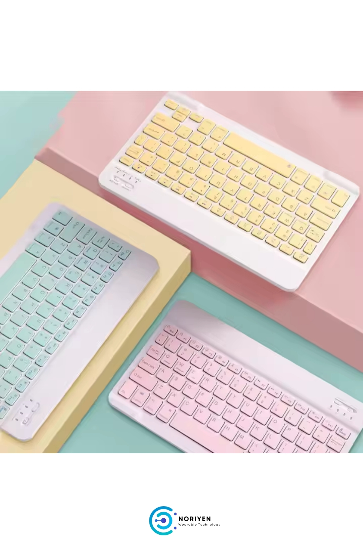 Retro Serisi Ultra İnce Kablosuz Tüm PC Telefon Tabletlere UyumluPortable Türkçe Q Klavye Mouse Set