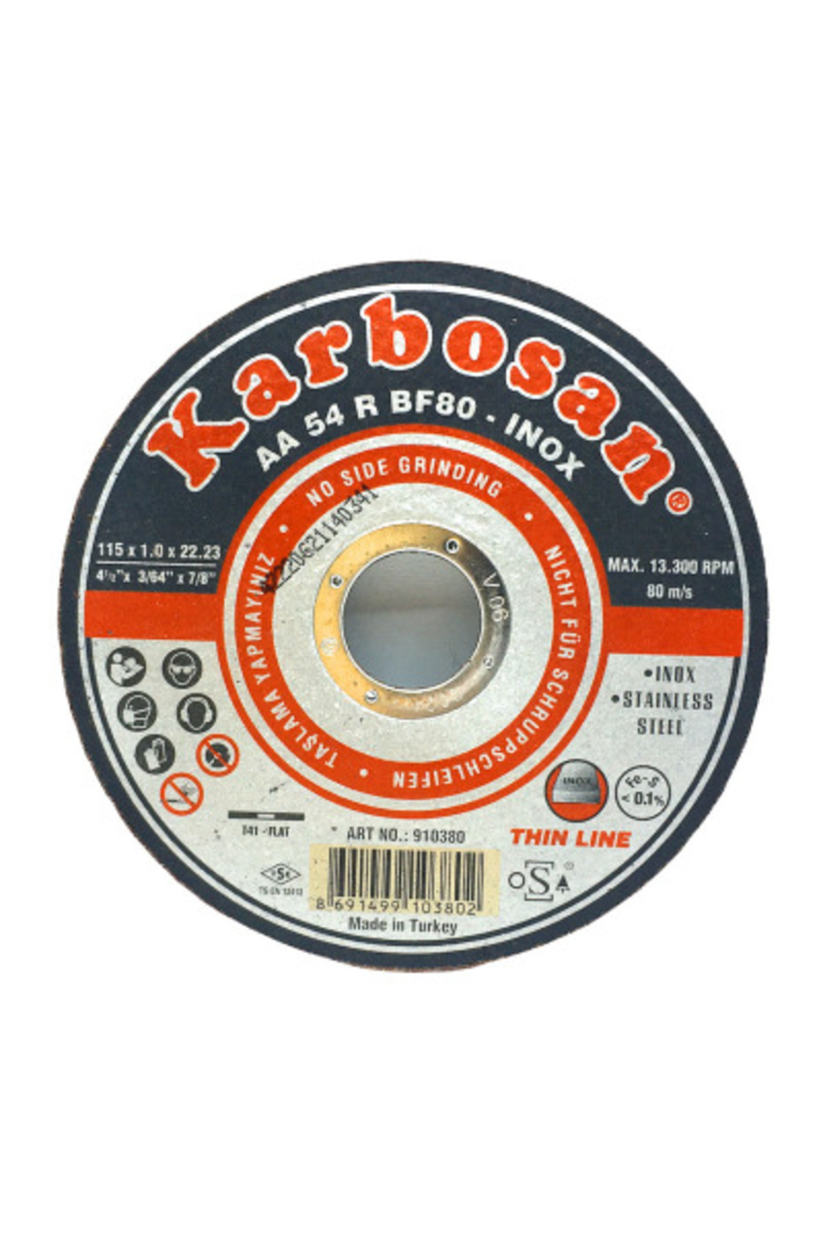 Go İthalat İNOX METAL KESİCİ DİSK 115MMX1.0X22 (5273)