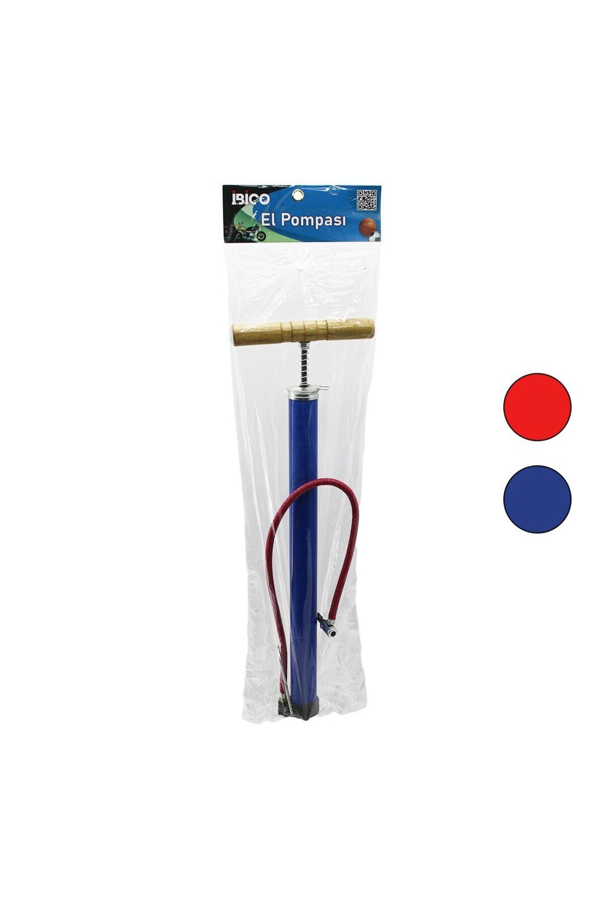 Go İthalat METAL GÖVDE AHŞAP KOL İRAN EL POMPASI 55CM TOP - BİSİKLET - MOTOR AYAKLIK APARATLI (5273)