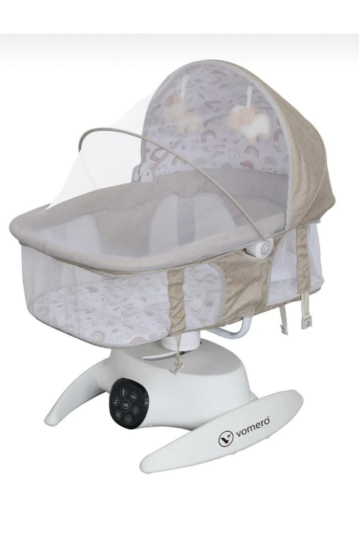 TURHAN BEBE Uzaktan kumandalı Müzikli Dönenceli Farklı Yönlerde Sallanır Otomatik Beşik VOMERO fotoğrafı 2 (önizleme)